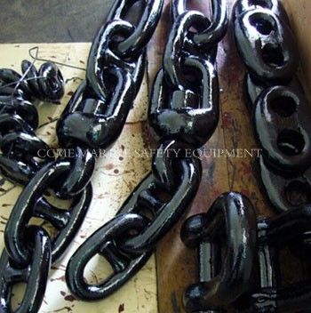 Cadena de ancla marina de eslabones con espárragos de alta resistencia para amarre en alta mar proveedor