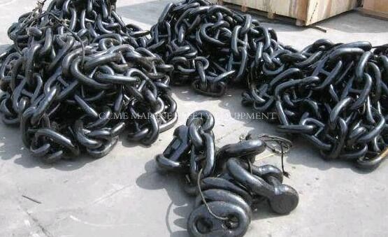 Cadena de ancla marina de eslabones con espárragos de alta resistencia para amarre en alta mar proveedor