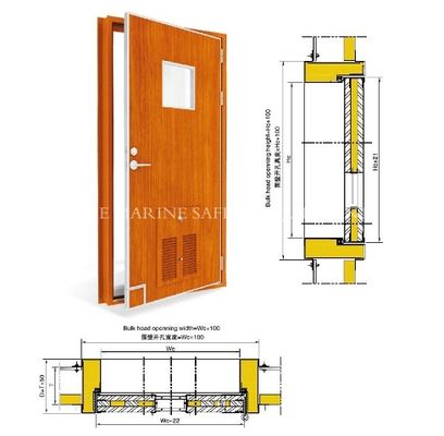 Puerta Marina de Acero para Barcos, Corredera, Estanca, Puerta Marina, Puerta A60 B15 proveedor